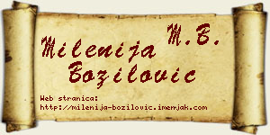 Milenija Božilović vizit kartica